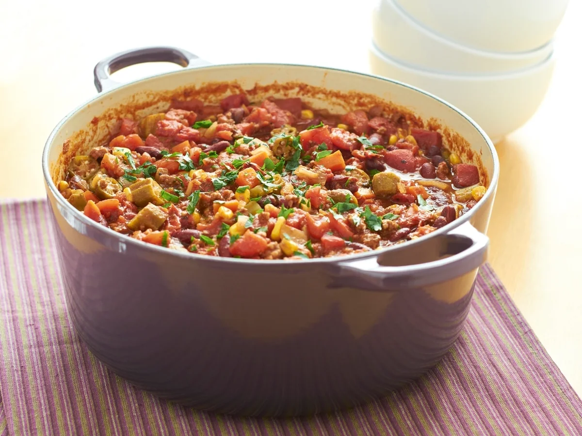 Slow-cooked beef and vegetable stew